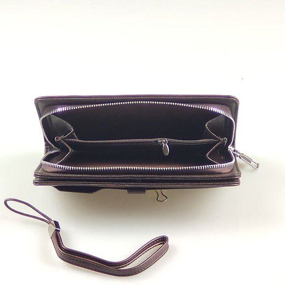 ✨✨BRAND NEW Mens Casual Thin Long Wallet Cash Clip with Zipper Bag - Picture 5 of 10